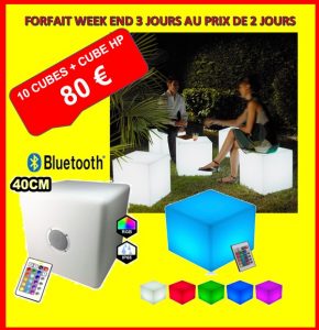 Pack de 10 cubes 40 cm  + 1 cube HP Bluetooth